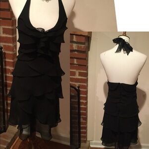 Scot Club Tiered Halter Dress